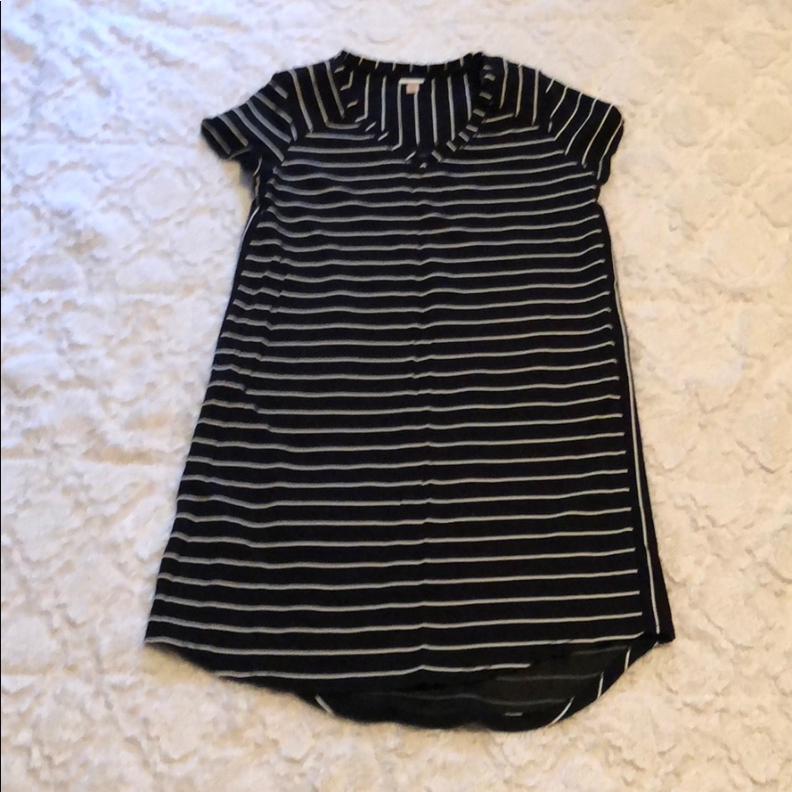 Nwt Black And White Striped Dress